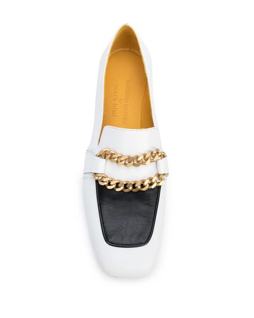 Madison Maison White Gioia Flat Loafers