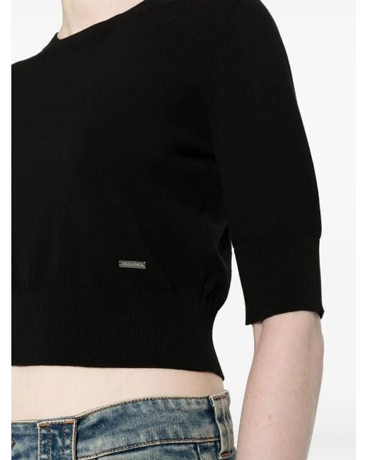 DSquared² Black Cropped Sweater