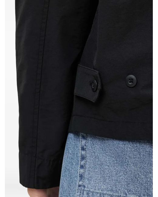 AllSaints Black Logo-Embroidered Zip-Up Jacket for men