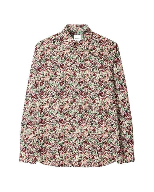 Paul Smith Natural Slim-Fit Multicolour Ditsy Floral Print Shirt for men