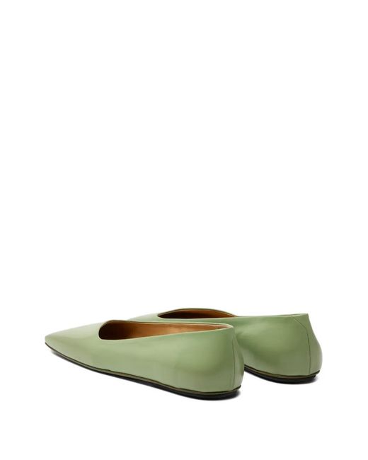 Marsèll Green Square-Toe Ballet Flats