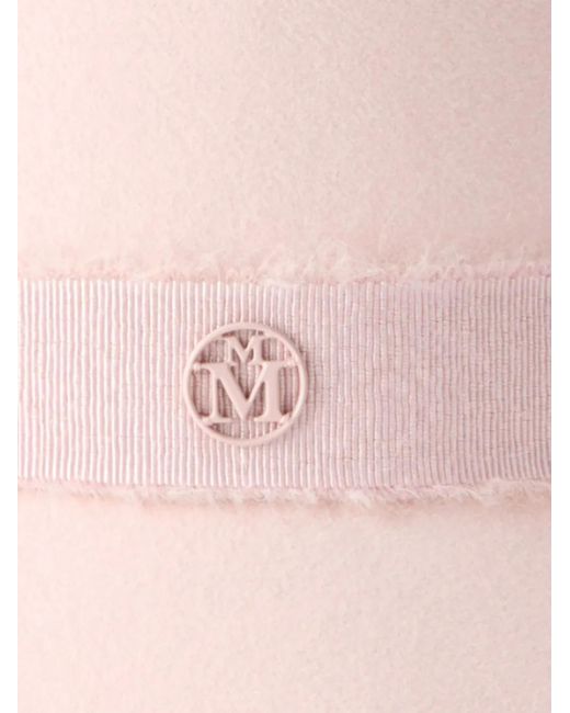Maison Michel Pink Logo-Plaque Hat