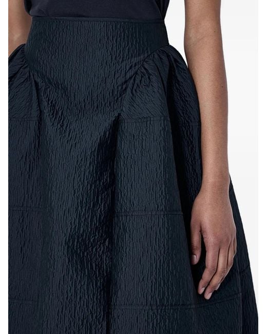 CECILIE BAHNSEN Blue Gathered Skirt