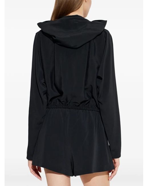 Alexander Wang Black Draped Zip-Up Hoodie
