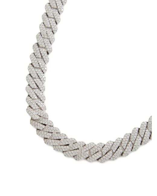 CERNUCCI Metallic Iced Prong Cuban Necklace for men