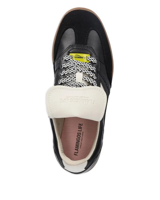 Flamingos Black Burela Slim Player Logo Sneakers