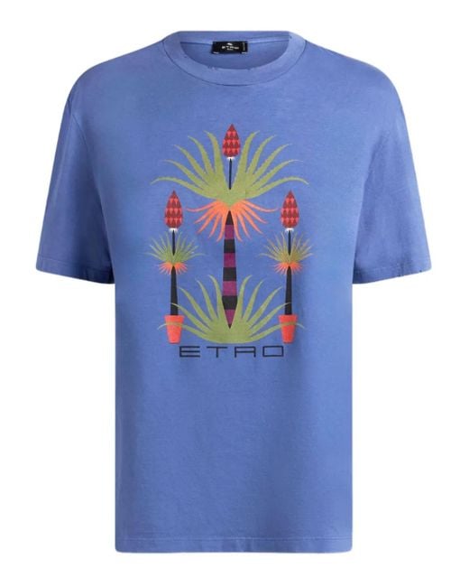 Etro Blue X Agostino Iacurci Printed T-Shirt