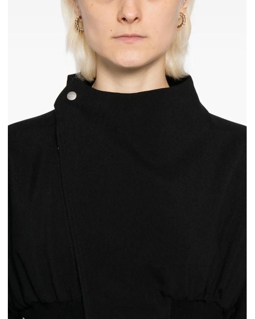 Rick Owens Black Cropped Wool Jacket