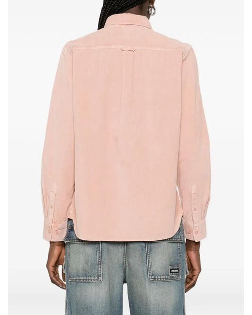 Gant Pink Corduroy Long-Sleeve Shirt