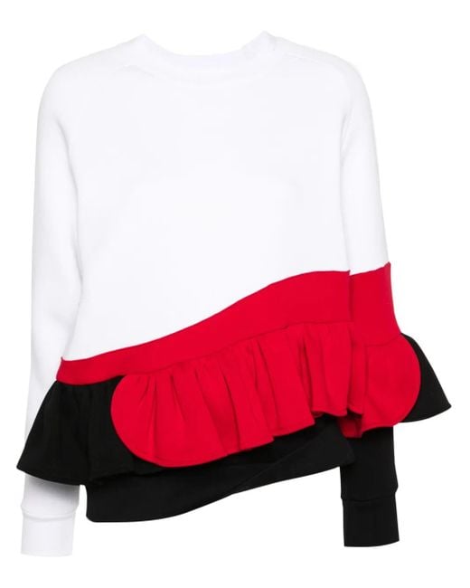 Ioana Ciolacu Red Pavlova Colour-Block Sweatshirt