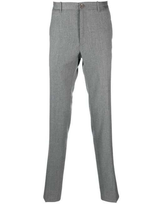 Pantalones slim Incotex de hombre de color Gray