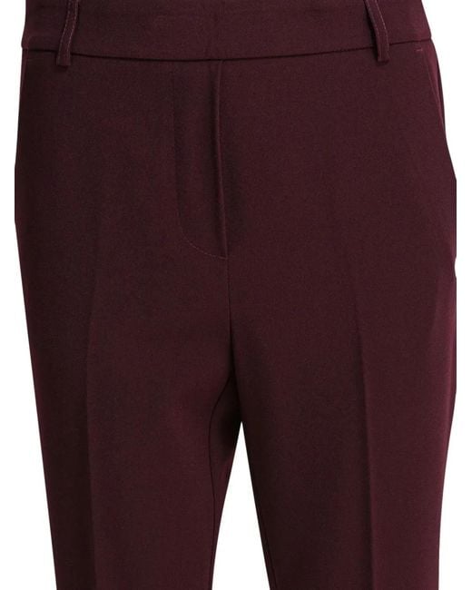 Semler Purple Elasticated-Waist Tapered Trousers
