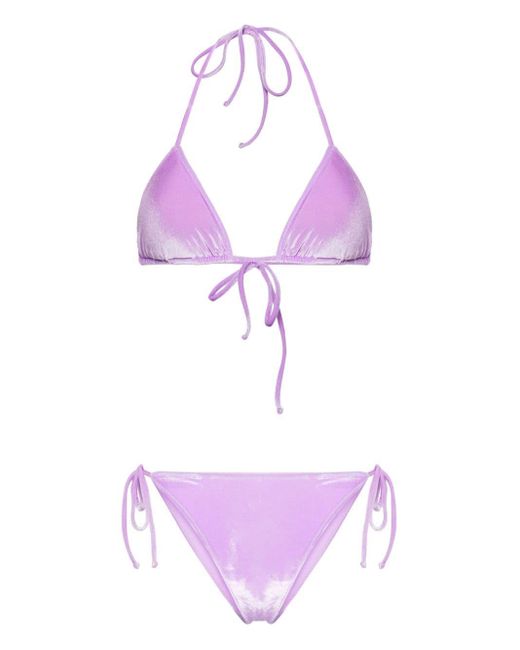 Mc2 Saint Barth Leah Virgo Fluwelen Bikini in het Purple