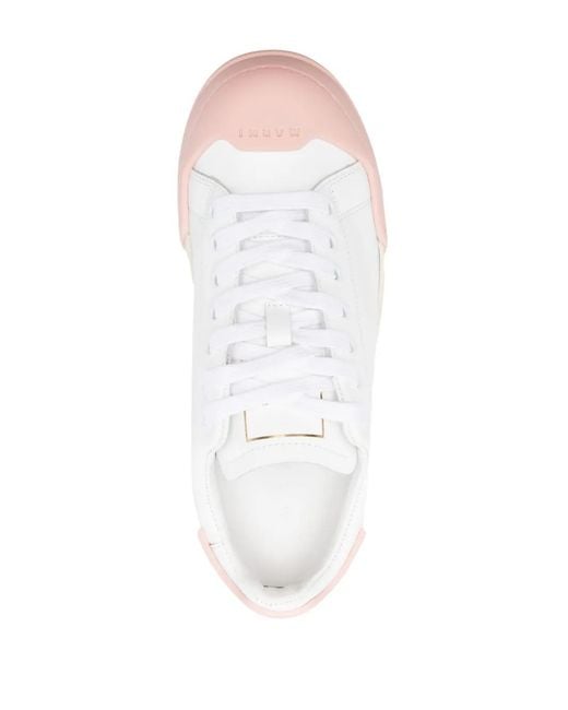Marni White Dada Bumper Leather Sneakers