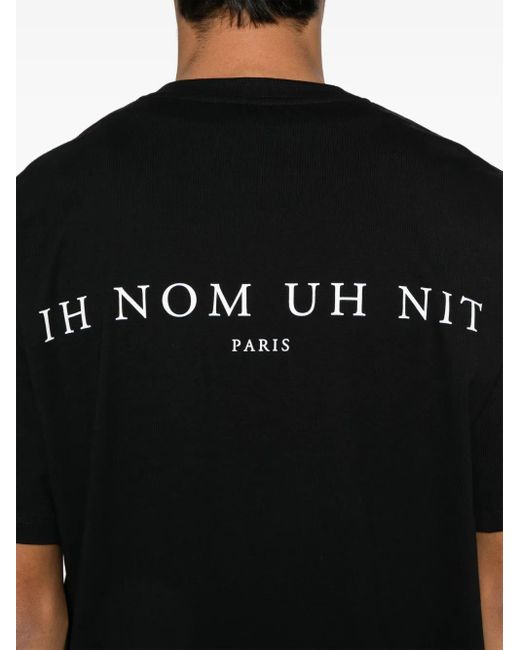 Ih Nom Uh Nit Black Logo-Print T-Shirt for men