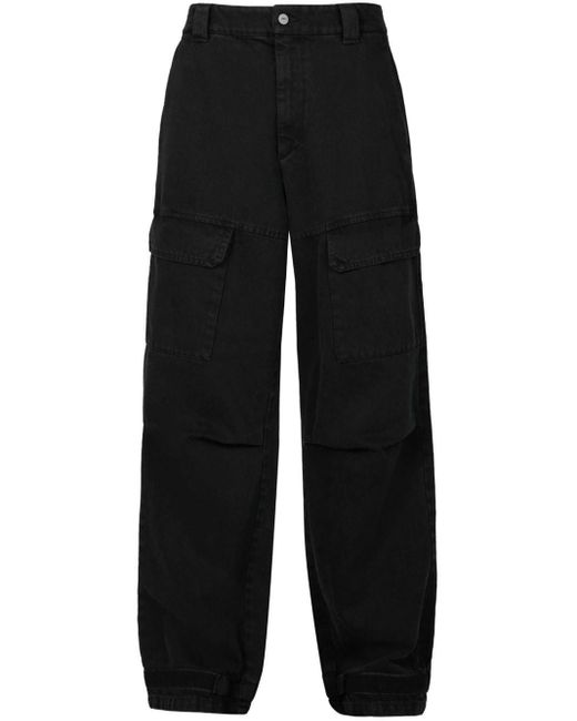 RTA Wideleg Cotton Cargo Jeans in Black for Men Lyst