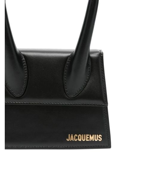 Jacquemus Black Tote bag "le chiquito moyen" aus leder