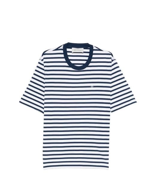 AMI Blue Cotton Short Sleeves T-Shirt Adc for men