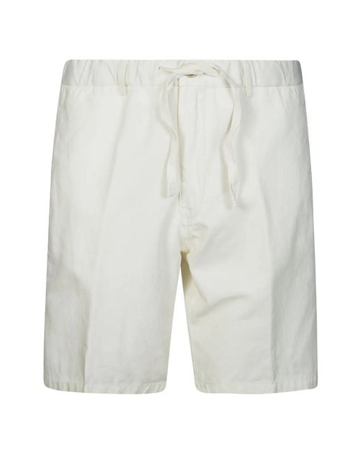 Briglia 1949 White Drawstring-Waist Bermuda Shorts for men