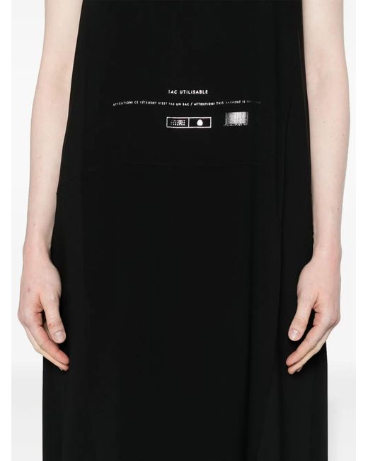 MM6 by Maison Margiela Black Sac Utilisable-Print Maxi Dress