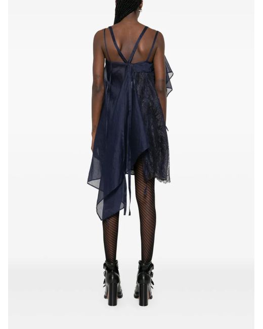 Yohji Yamamoto Blue Layered Mini Dress