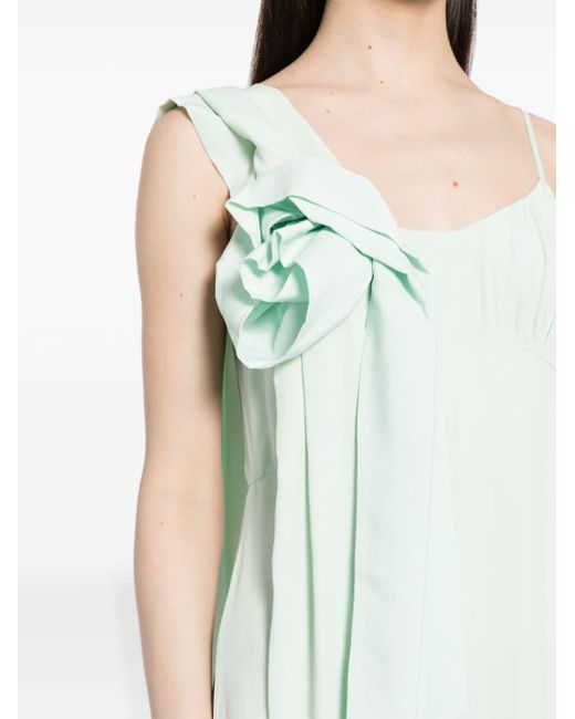 Simone Rocha White Camisole-Kleid mit Rosen-Print
