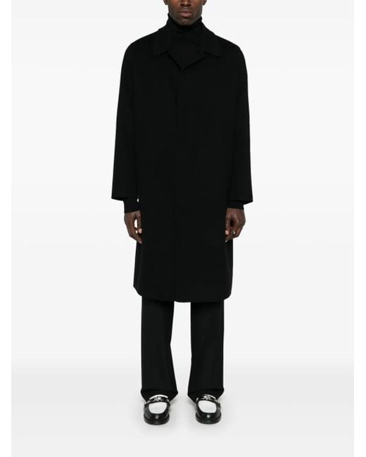 Lardini Black Wool Coat for men