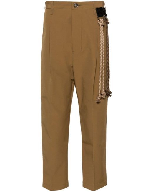 Song For The Mute Natural The Dreamers Rope-detailing Trousers for men
