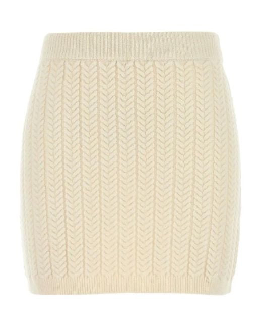 Sportmax Natural Cable-Knit Miniskirt