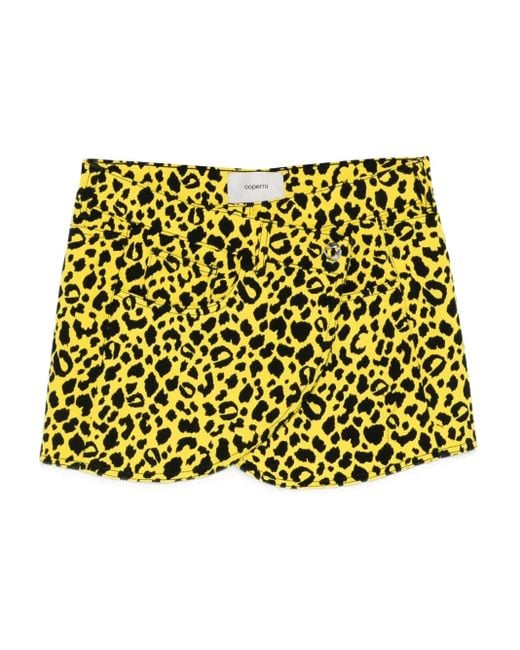 Coperni Yellow Rock mit Leoparden-Print