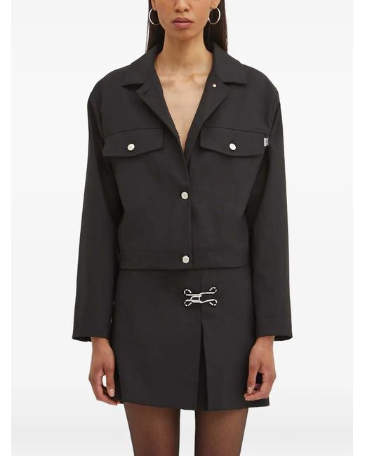 Moschino Black Buttoned Pocket Jacket