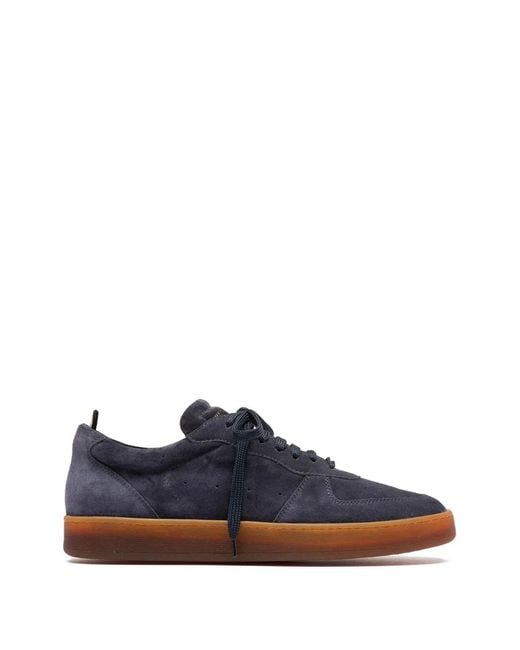 Officine Creative Blue Asset 001 Suede Sneakers for men