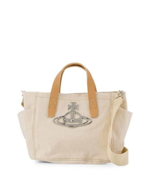 Vivienne Westwood Natural Small Henry Tote Bag
