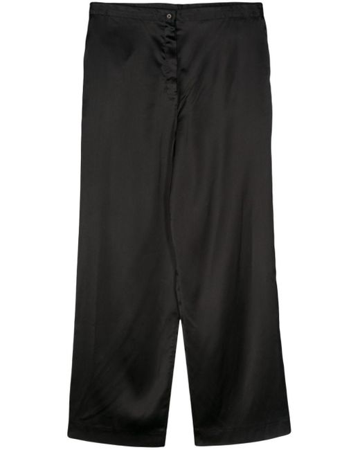 BOTTER Black Stretch-design Satin Trousers for men