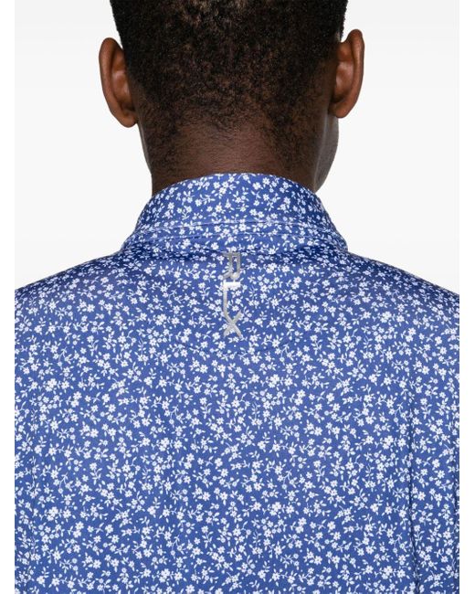 RLX Ralph Lauren Blue Floral-print Polo Shirt for men