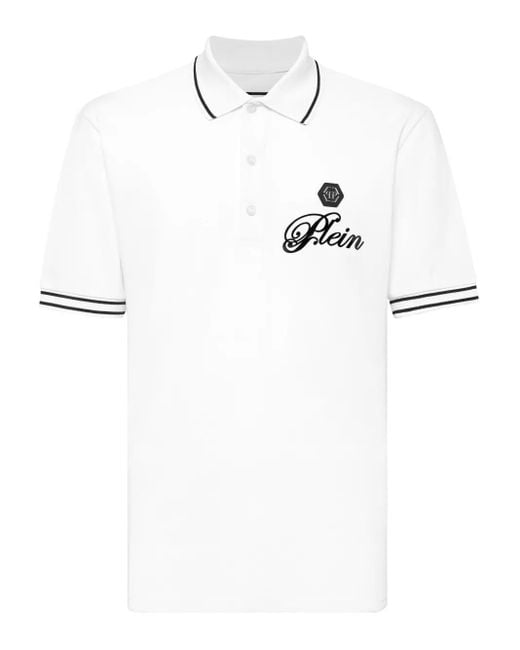 Philipp Plein Poloshirt Met Logopatch in het White voor heren