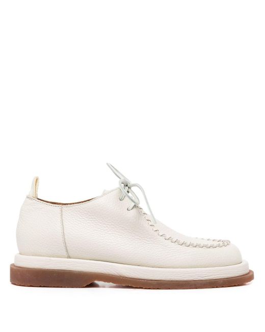 Buttero Laboratorio Lace-up Derby Shoes in White - Lyst