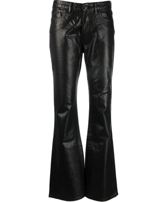 3x1 Satin-finish Low-rise Jeans in Black | Lyst Canada