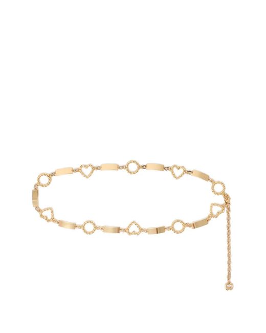 Maje White Heart-Link Chain Belt