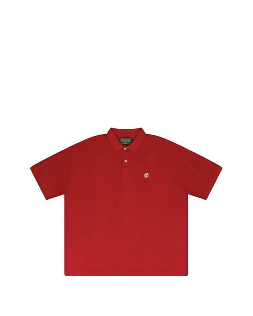 DENIM TEARS Red Peace Wreath Polo Shirt for men