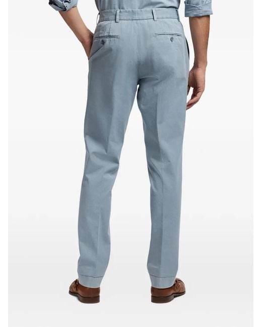Ralph Lauren Blue Garment-Dyed Stretch-Chino Trousers for men