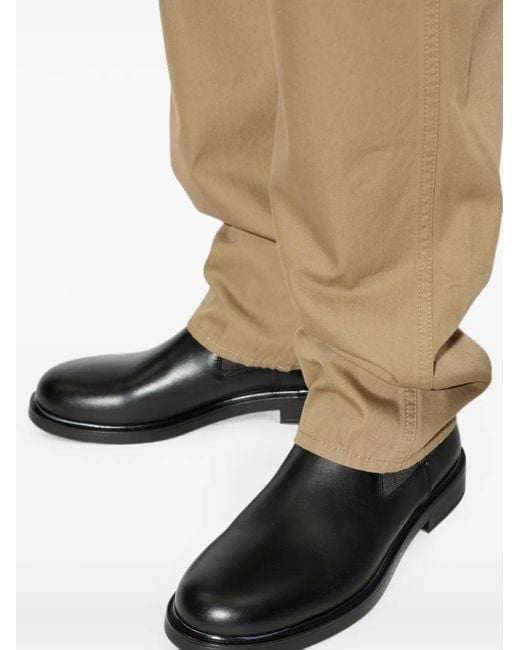 Burberry Black Pembroke Leather Boots for men