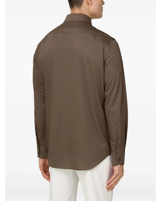 Boggi Brown Jersey Shirt for men