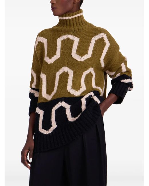 LaDoubleJ Green Gestrickter Pullover