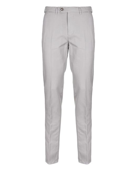 Brunello Cucinelli Gray Front-Pleat Pants for men