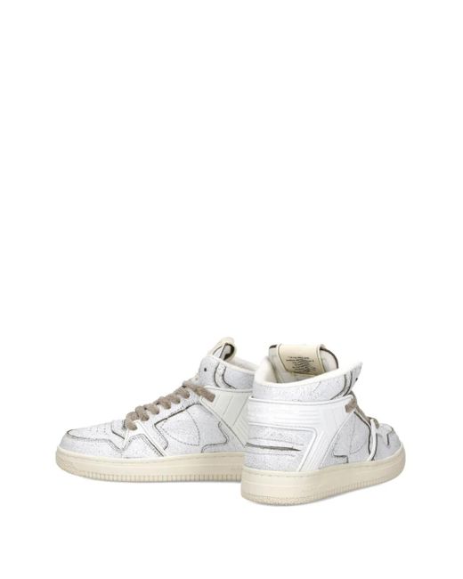 Philippe Model White Textured Padded Sneakers