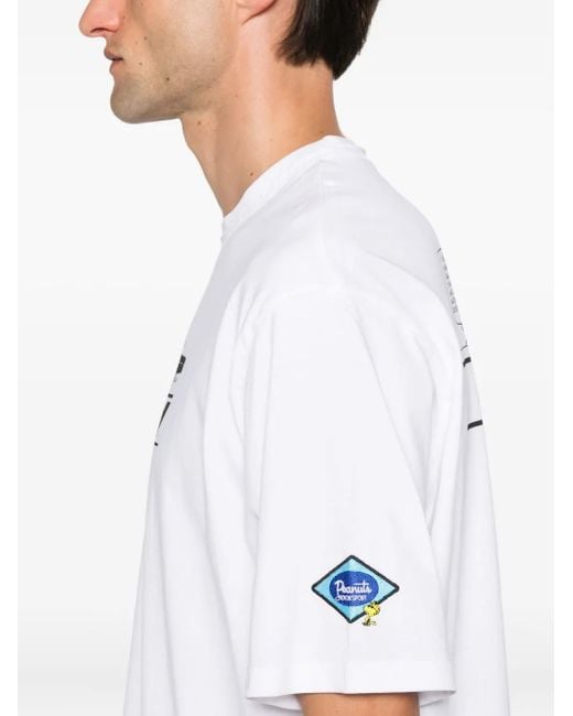 Iceberg White Graphic-Print Cotton T-Shirt for men