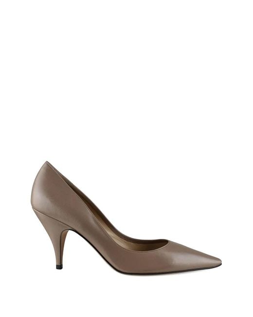 The Row Natural Liisa Almond Toe Pumps