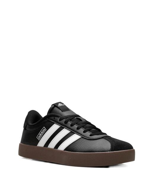Adidas Black Vl Court 3.0 Low "Core/Cloud/Gum" Sneakers