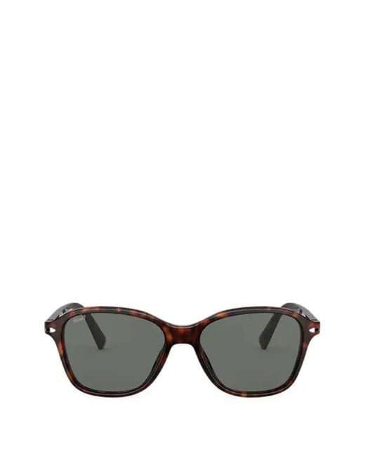 Persol Gray Tortoiseshell-Effect Square-Frame Sunglasses